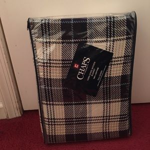 Chaps Home Navy 100% Cotton Blankets